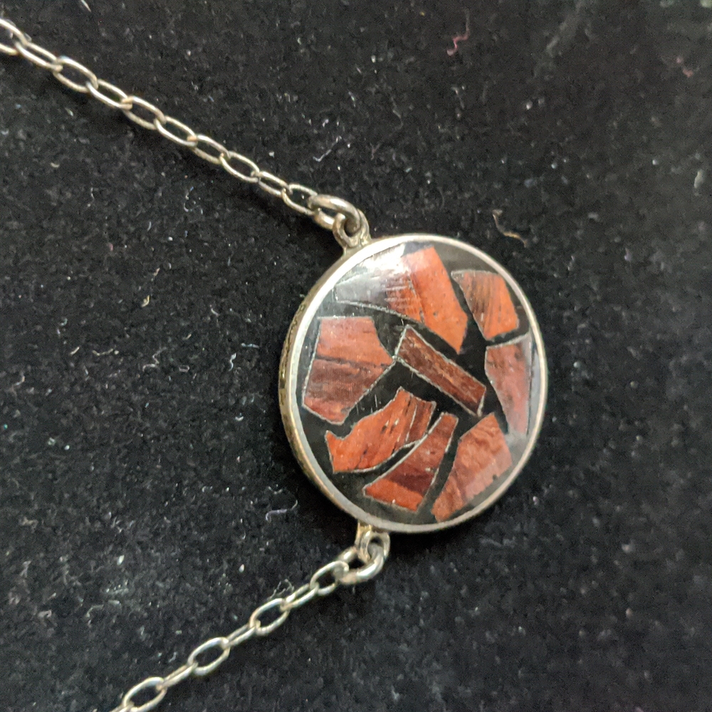 Sterling Silver Inlay Necklace - Picture 3 of 6